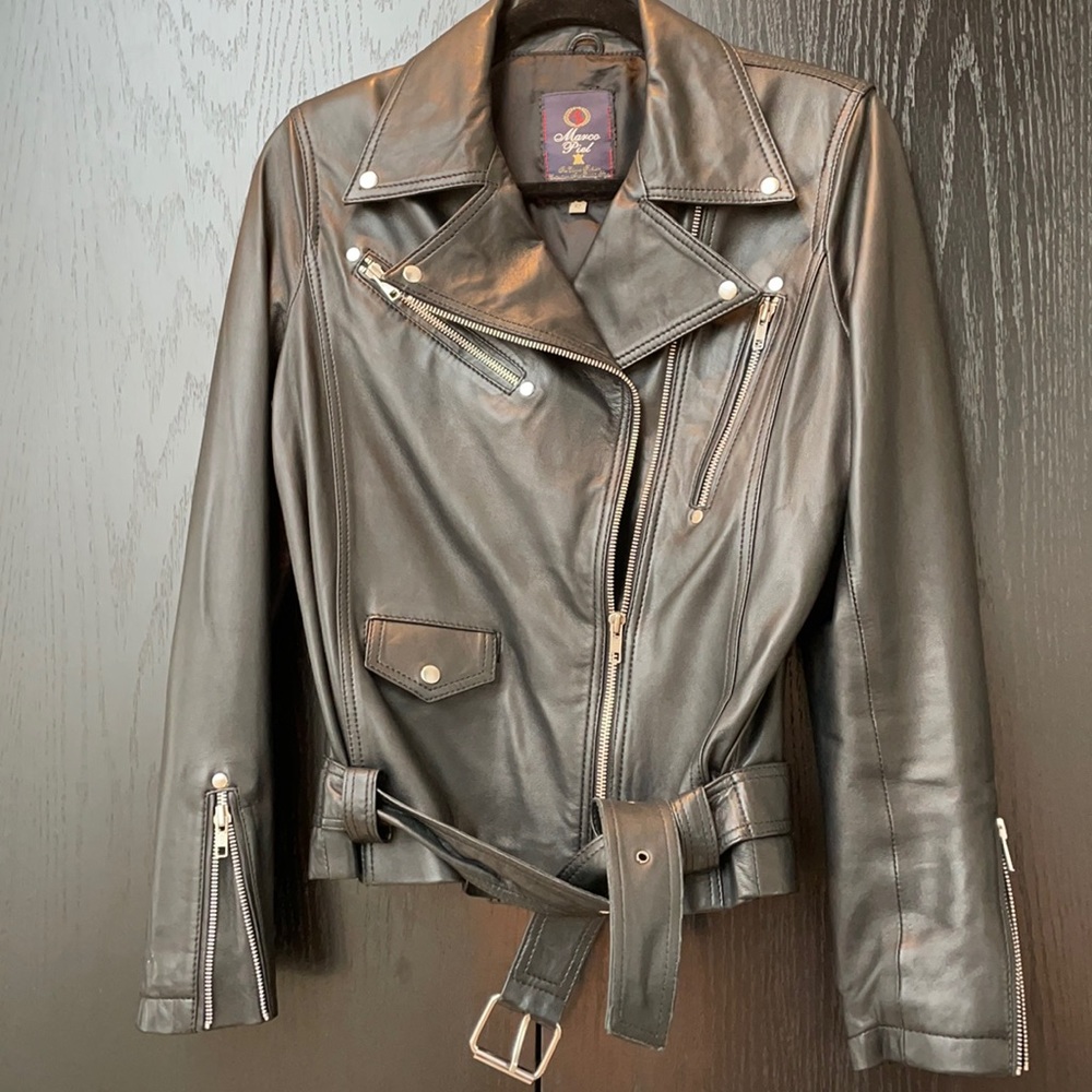 Black Leather motorcycle jacket